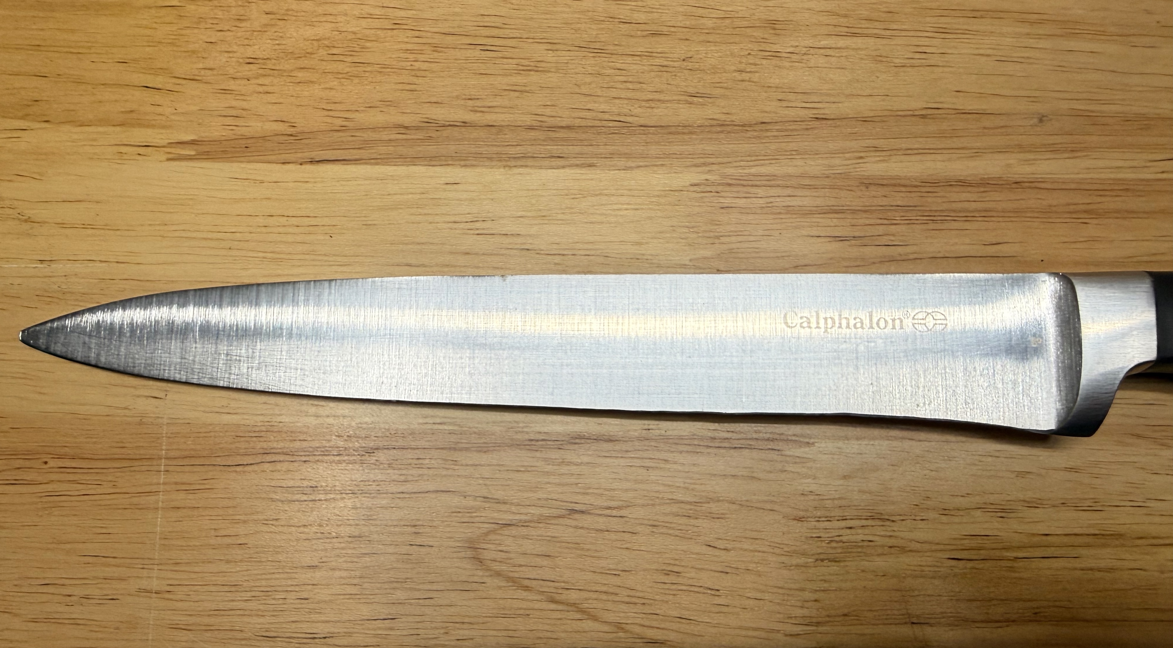 Carving knife before repair – side view